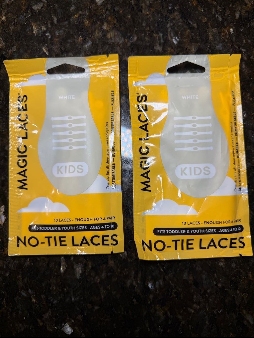 Magic Laces No-Tie Laces For Kids 2 Packages